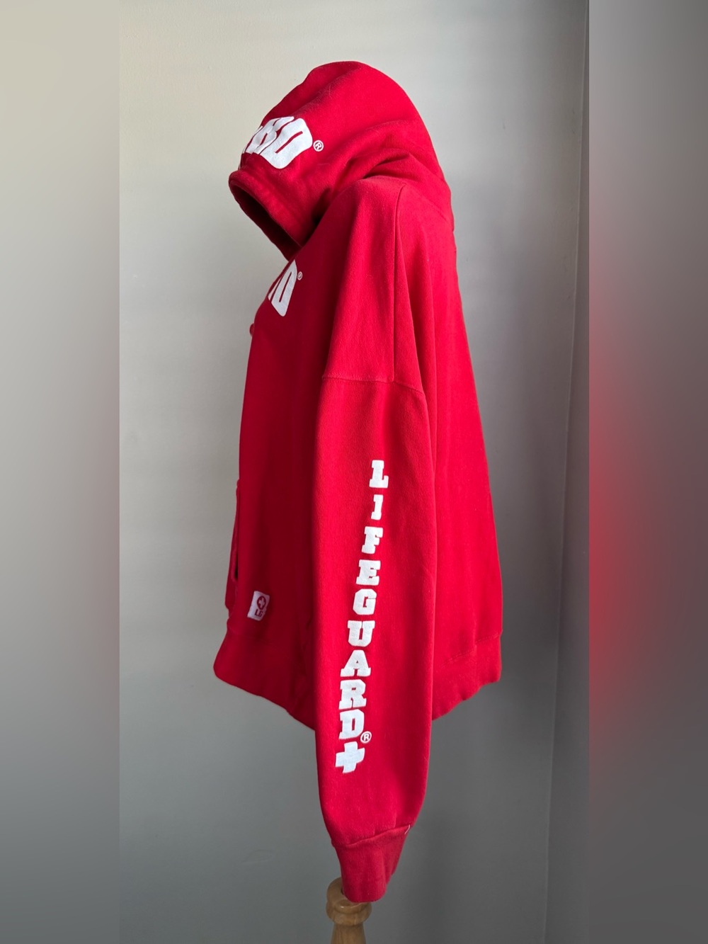 Lifeguard Red Graphic Hoodie Sweatshirt - large - Picture 5 of 8